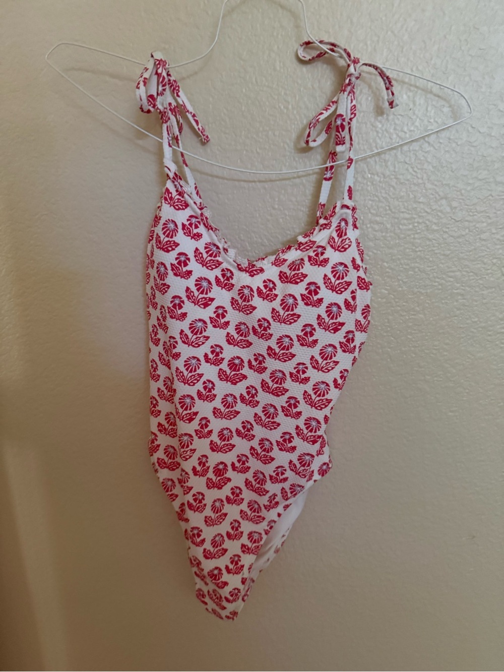 Roller Rabbit White One-Piece with Pink Floral Print NWOT